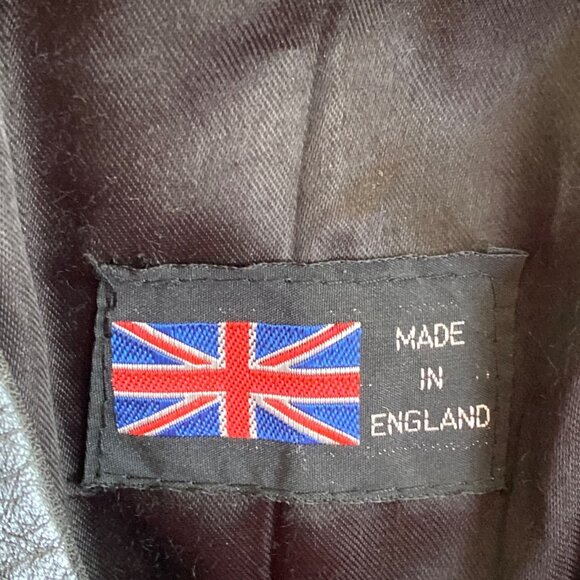 Vintage Lilli Ann Faux Fur Leather Trim Jacket 1960s England Sz M - Picture 5 of 11